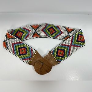 NEW Southwest Style Hand Beaded Stretch Belt.